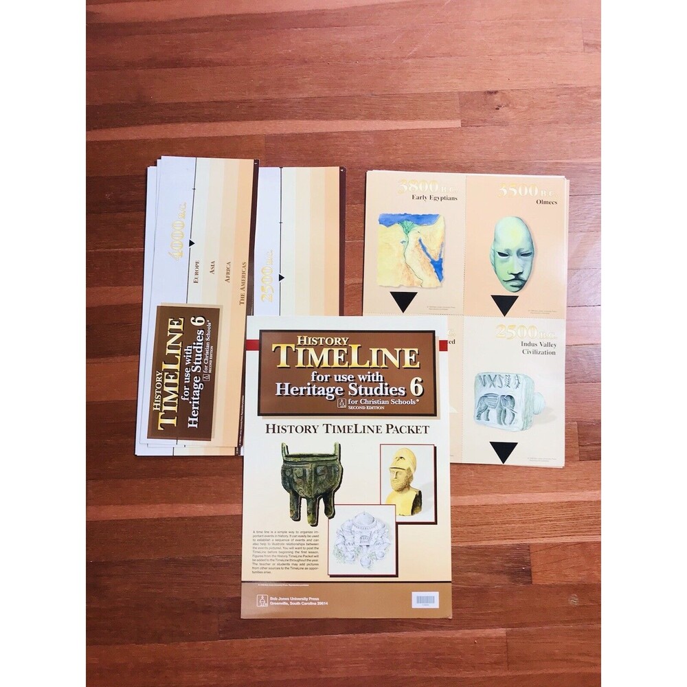 1998 2nd Edition HERITAGE STUDIES 6 Bob Jones University Maps & Timeline Visuals